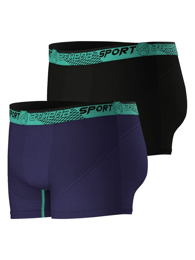 Lot de 2 boxers homme Running   Bleu pétrole