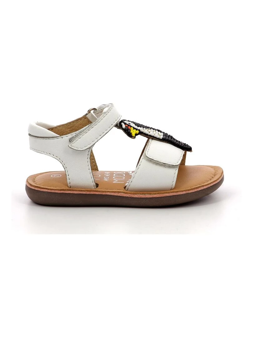 Sandales Cuir Cloonimals Blanc