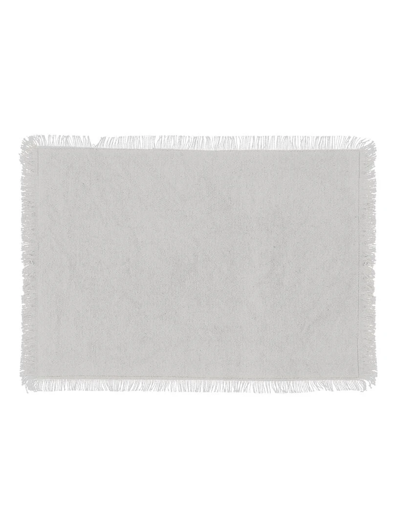 Set de table à franges Blanc
