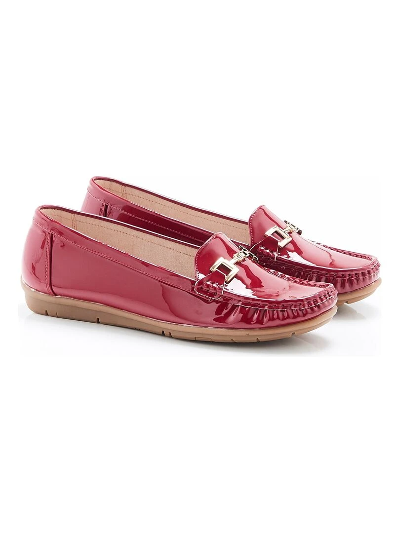 Mocassins avec boucle fantaisie Damart Rouge