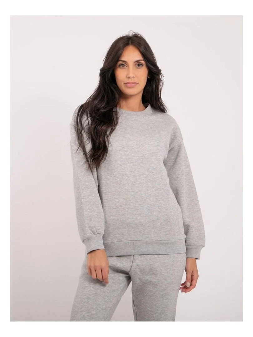 Sweatshirt col rond YORK Gris