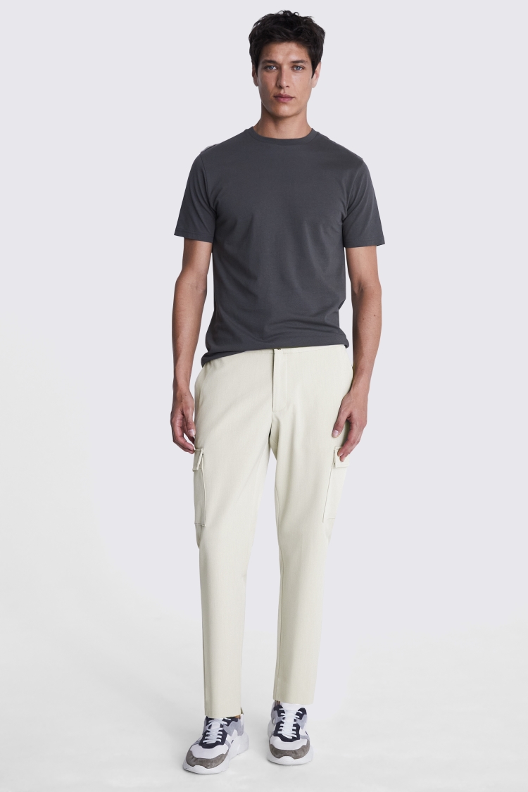 Slim Fit Khaki Donegal Trousers   Buy Online at Moss