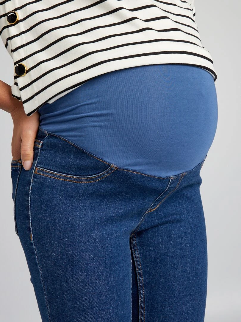 Jegging grossesse avec bandeau   Bleu