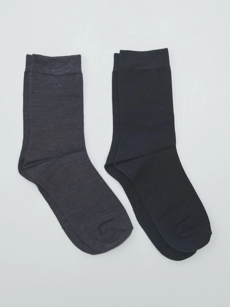 Lot de 2 paires de chaussettes noir