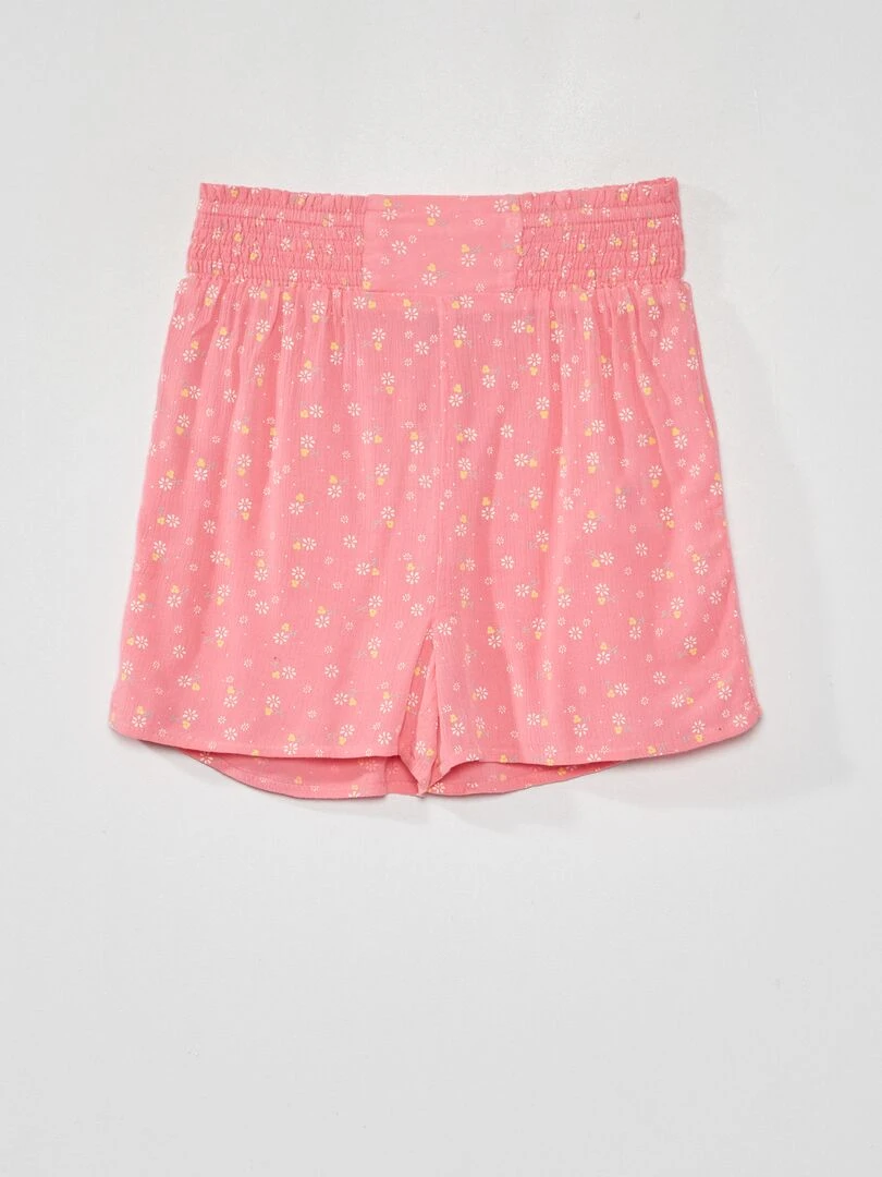 Short fleuri Rose