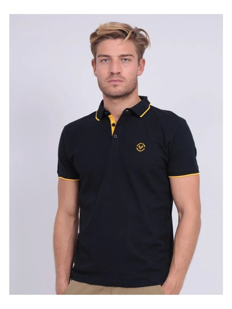 Polo pur coton PADOG Bleu marine