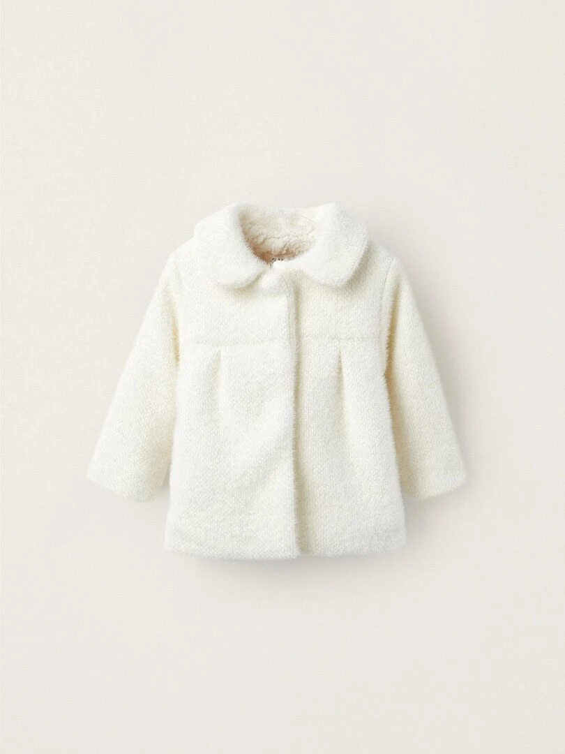 Manteau en fausse fourrure avec doublure polaire pour nouveau né BALMORAL'S AFTERNOONS Blanc