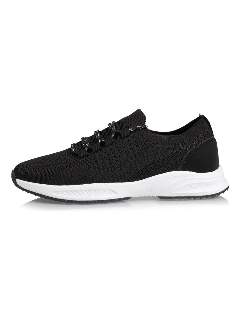 Baskets Confort Homme slip on lacets Noir   Noir