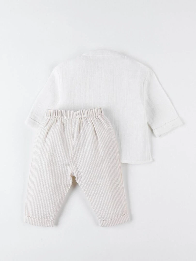 Set cérémonie chemise + pantalon  écru/beige   Noukie's   Beige