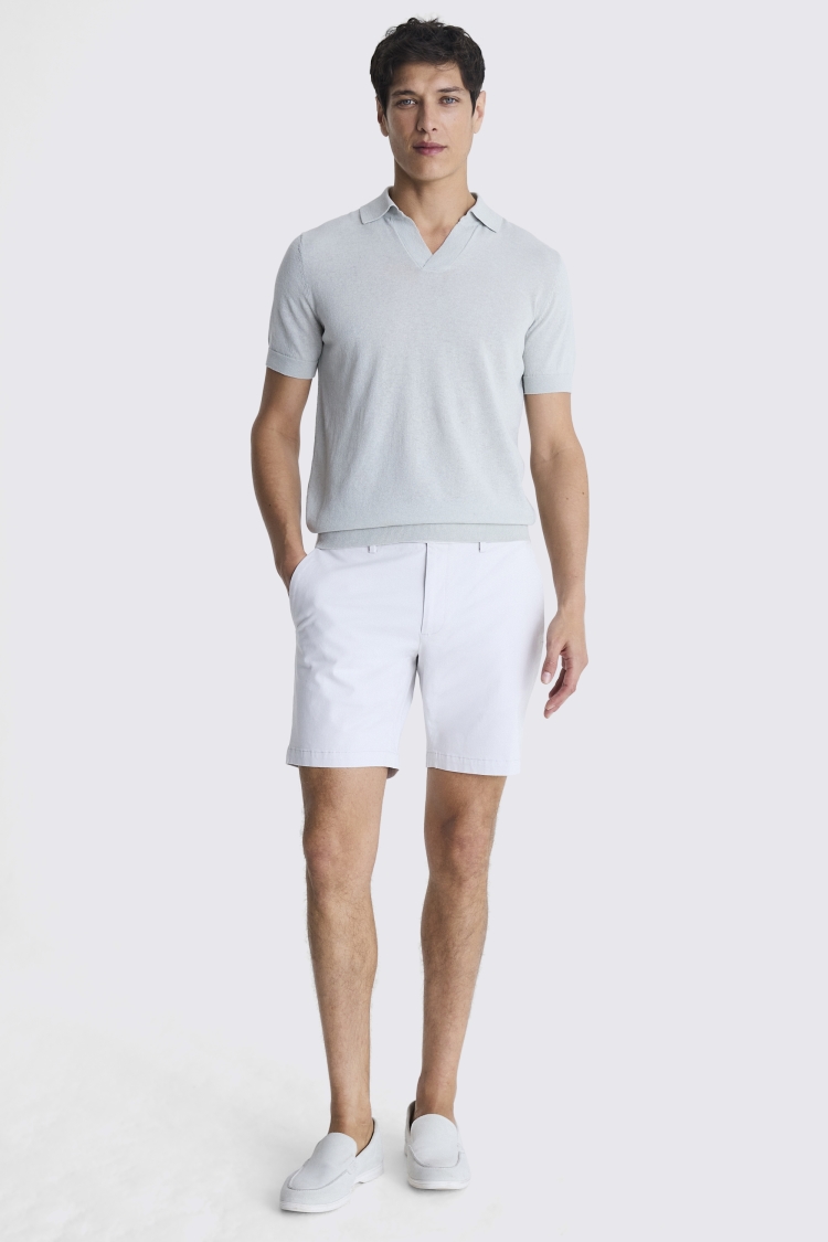 Slim Fit Light Grey Chino Shorts Buy Online at Moss