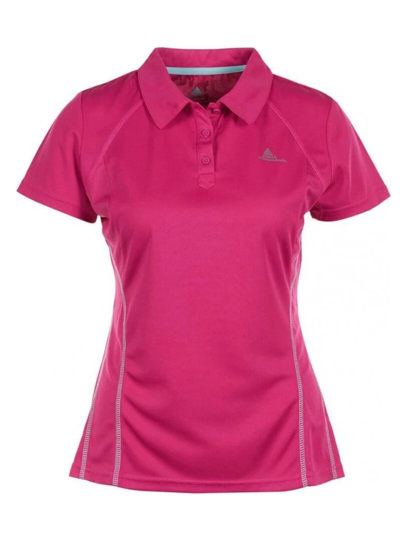 Polo manches femme courtes ALYA PEAK MOUNTAIN Rose fushia