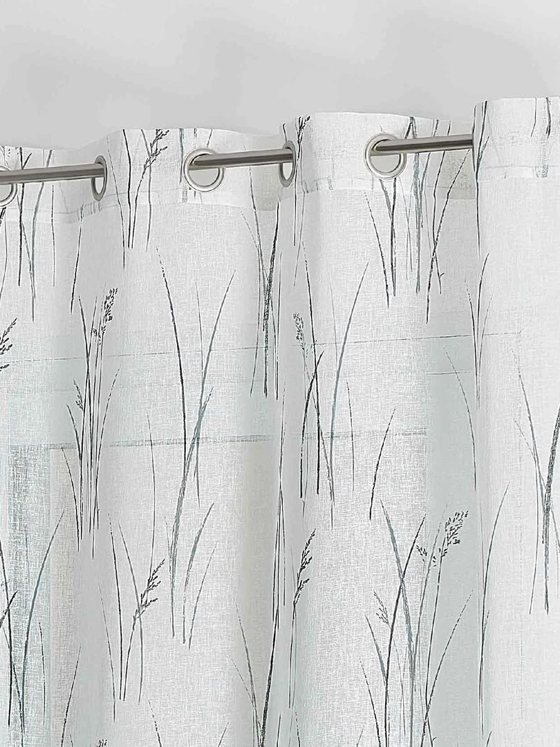 Voilage tamisant esprit végétal   Gris clair