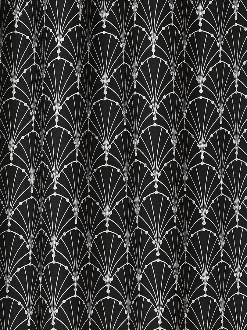 Rideau aux impressions métallisées   Argent