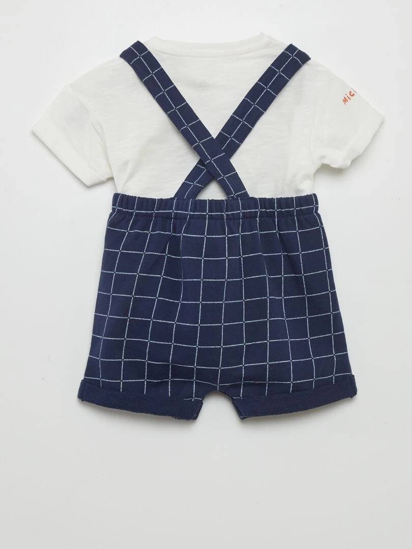 Ensemble salopette + t shirt 'Disney' 2 pièces Bleu