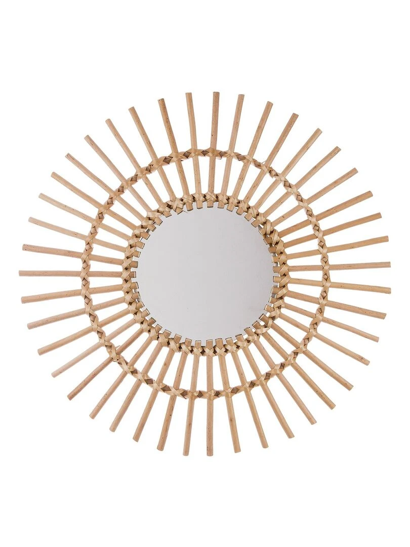 Miroir rotin soleil D58 Beige
