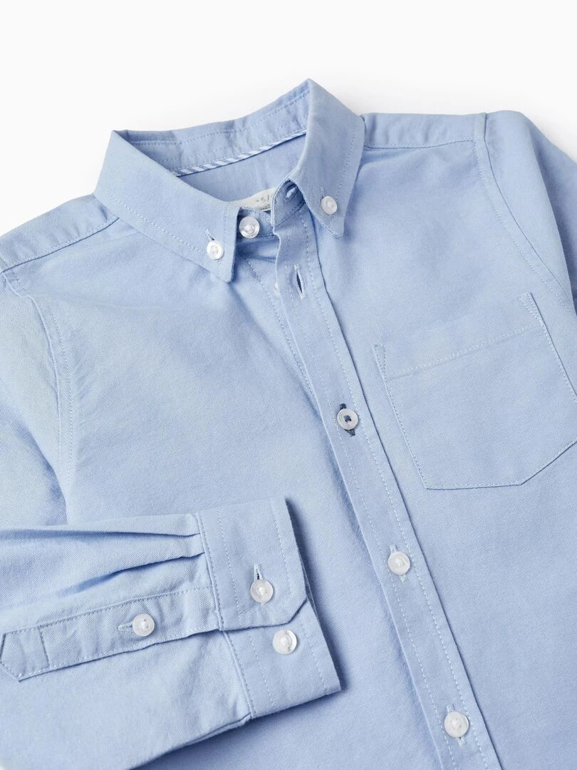 Chemise En Coton Pour Garçon manches longues ROYALS OFF DUTY   Bleu clair