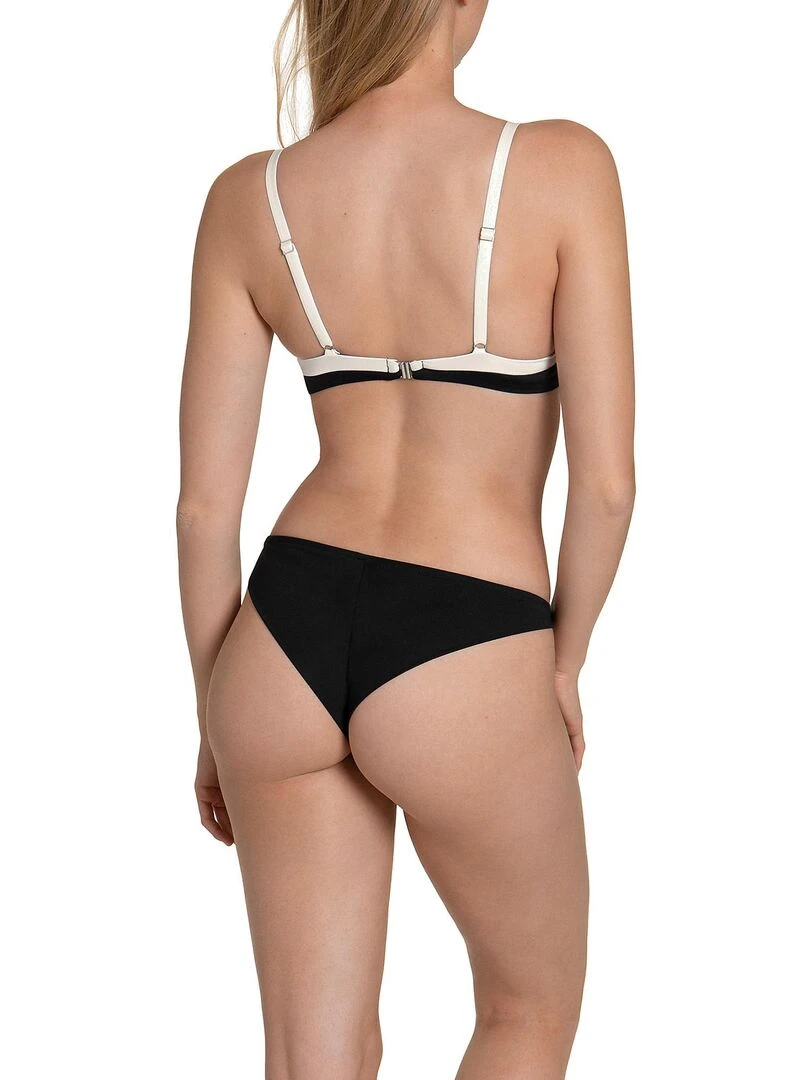Bas maillot slip de bain brésilien Guaraja noir   Noir