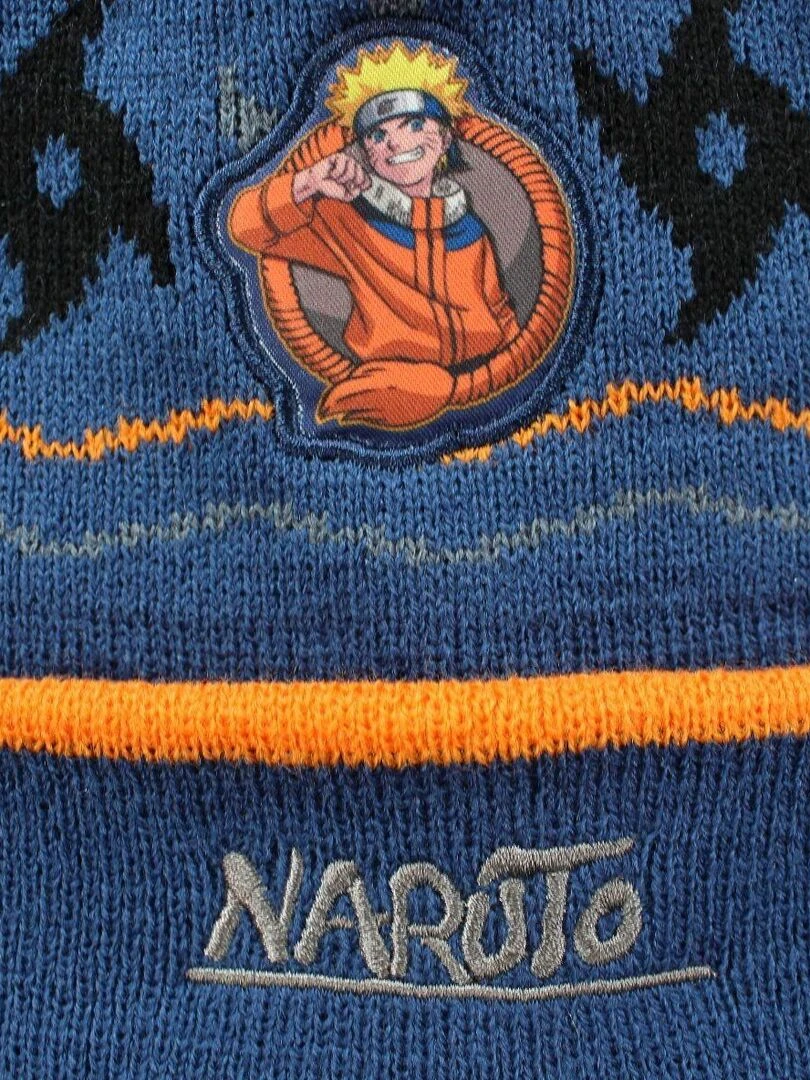 Disney   Bonnet gant snood garçon Imprimé Naruto   Bleu marine
