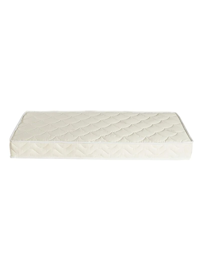 Matelas Bébé aux extrait d'huile de SOJA   Tissu 100% Bio Coton Fabriqué en France   Blanc