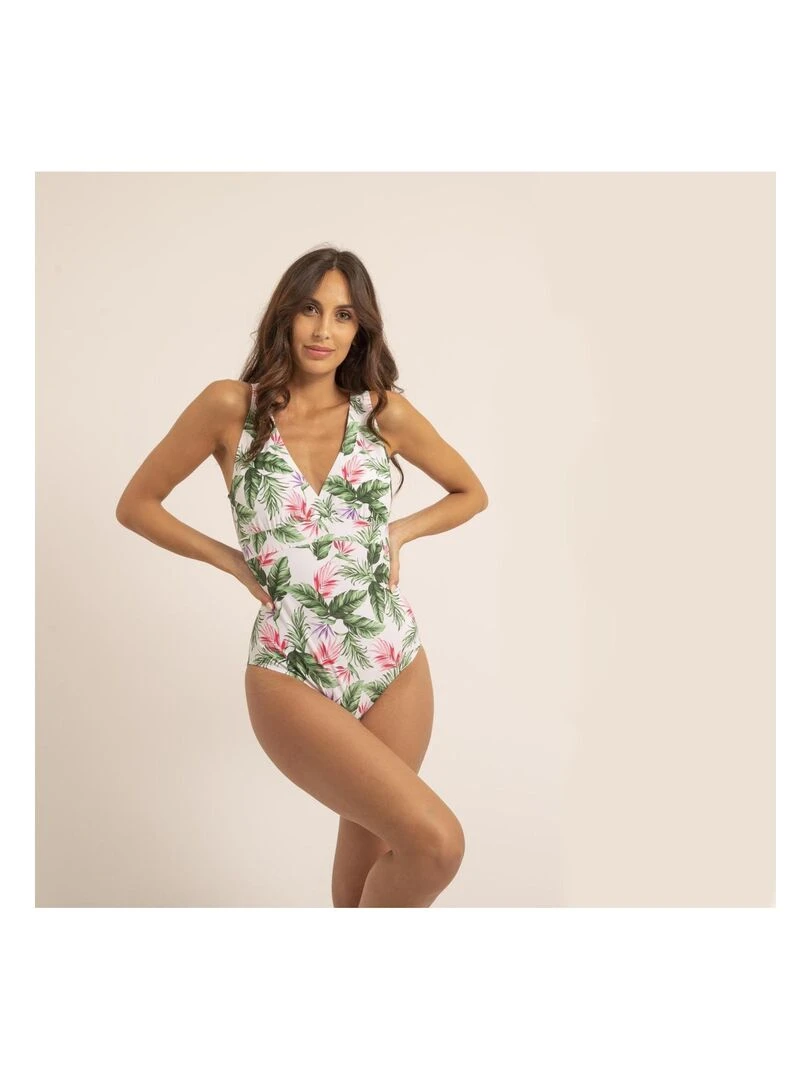 Maillot 1 pièce motifs GABY Blanc