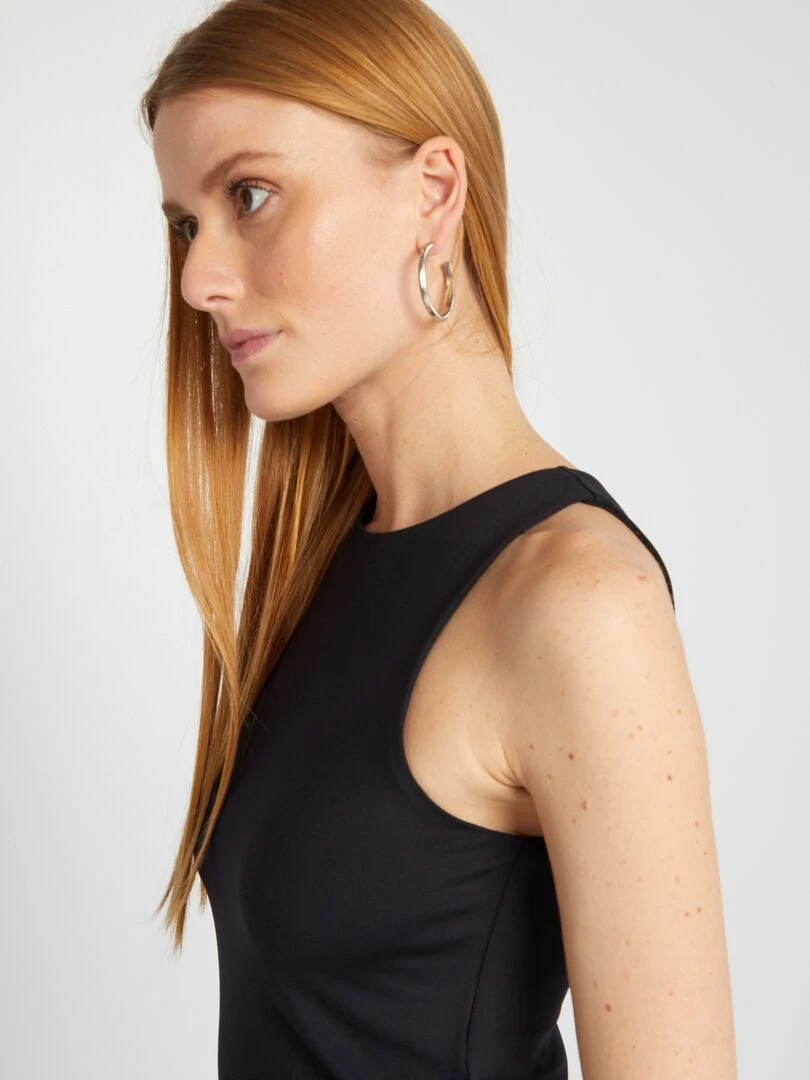 Robe longue moulante   noir