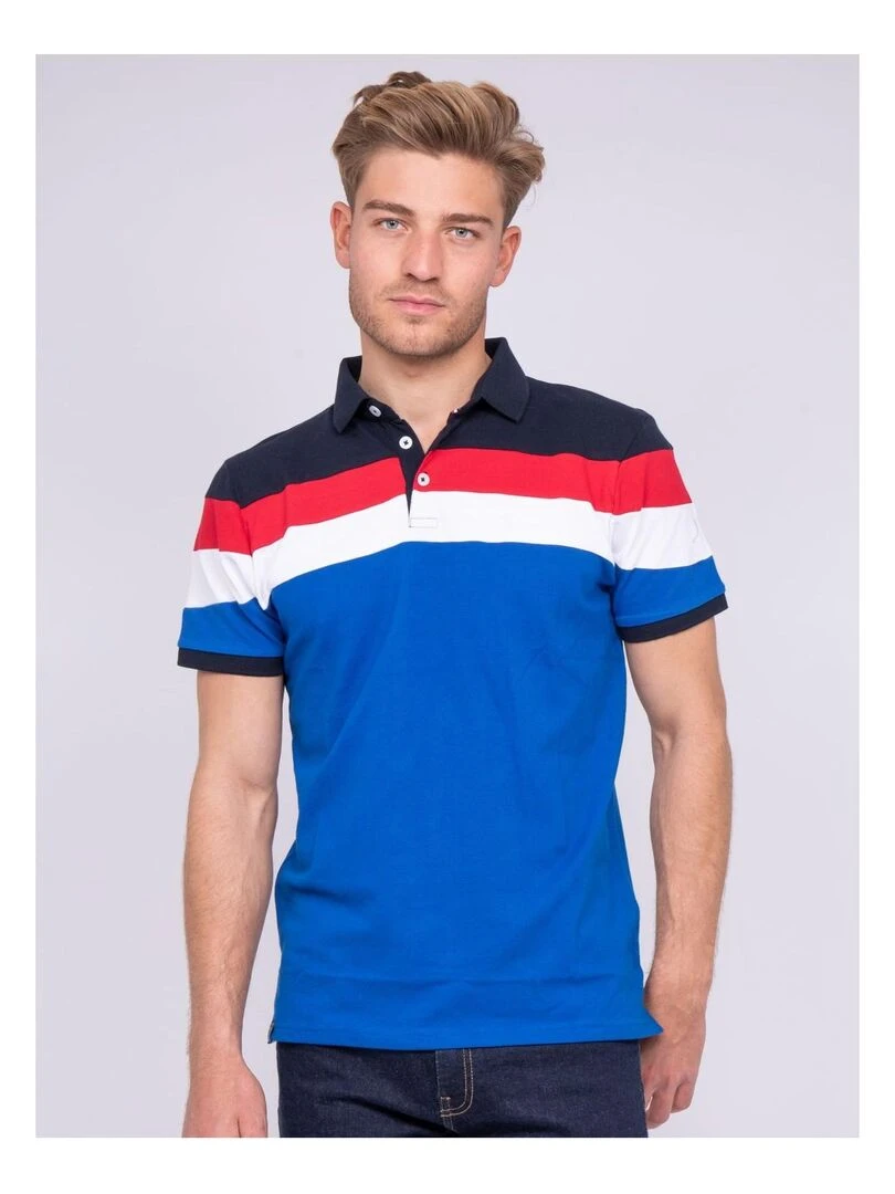 Polo pur coton PORIDE Bleu roi