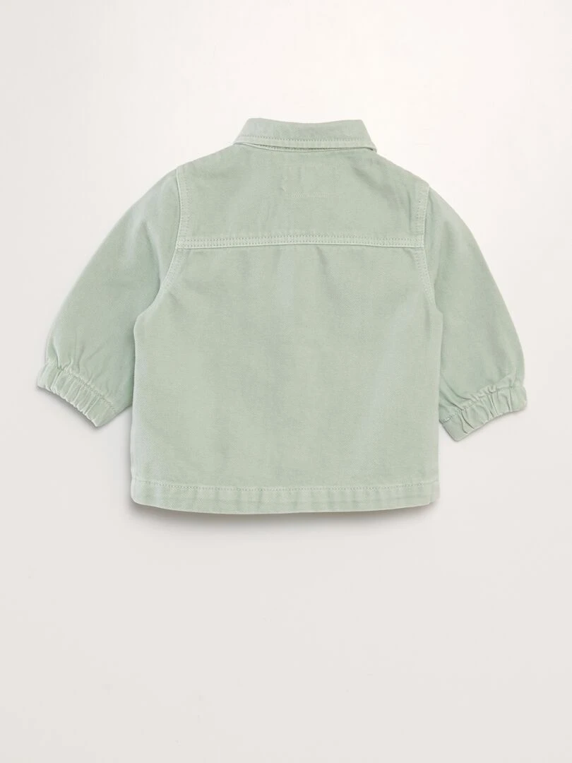 Veste en jean   Vert