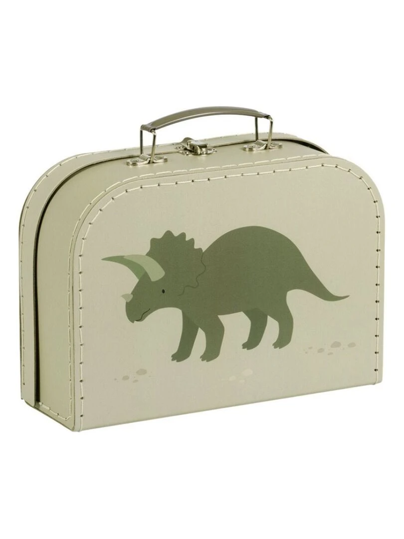 Lot de 2 valisettes de rangement Dinosaure   Vert