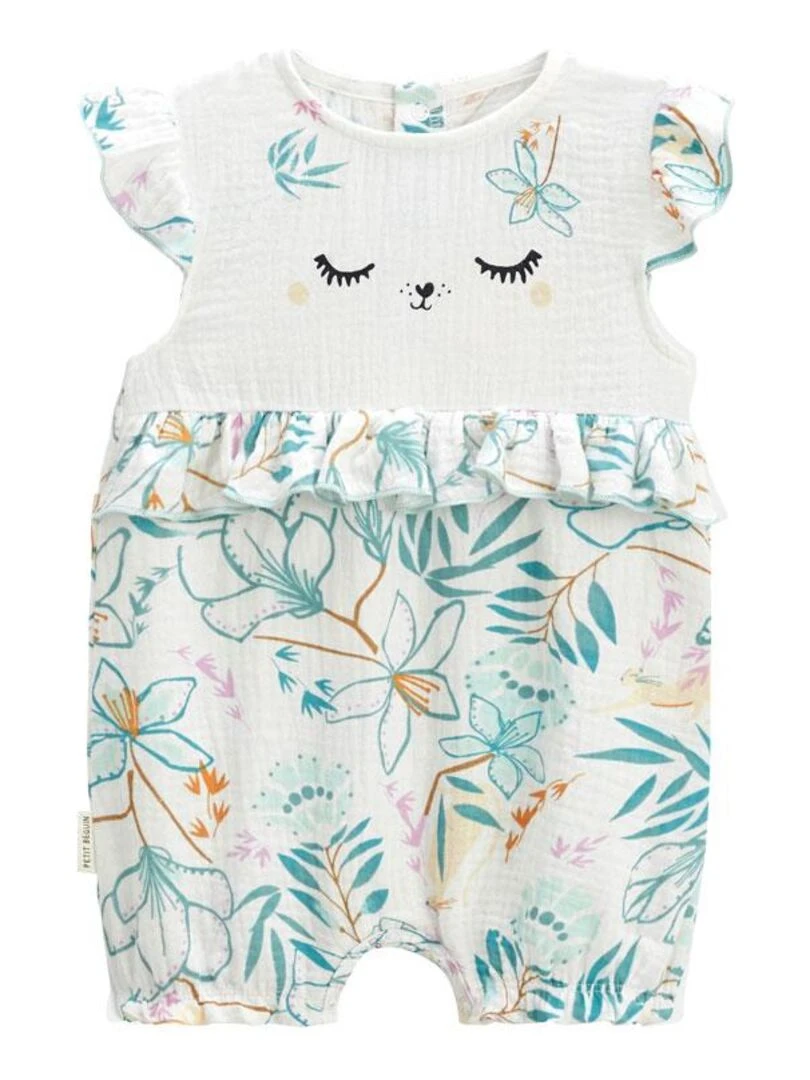 Barboteuse bébé en gaze de coton Patroika Vert