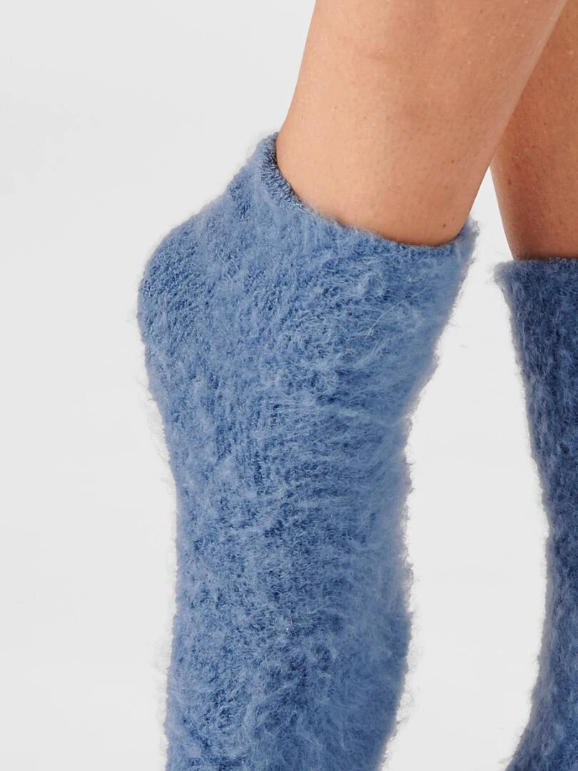 Mi chaussettes de lit réversibles Thermolactyl.   Damart   Bleu