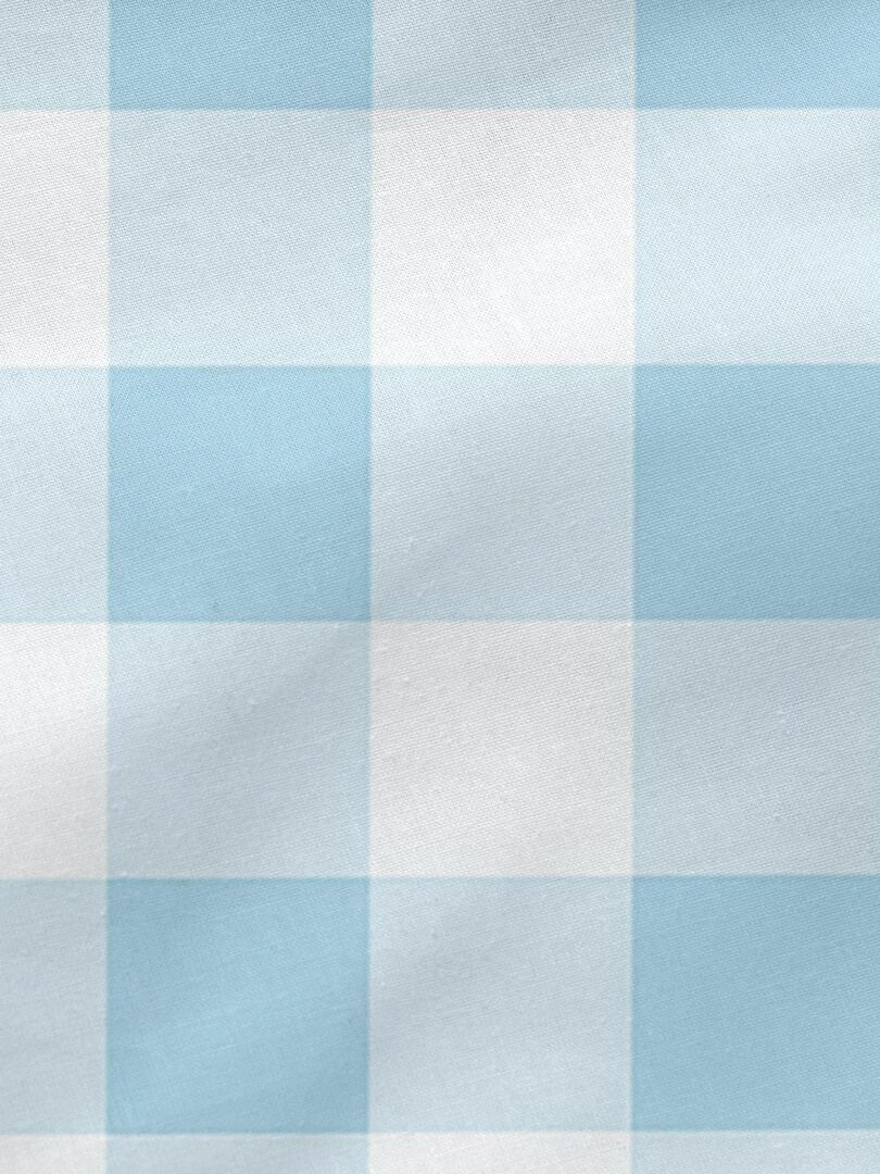 Drap housse Vichy "Happyfriday"   Bleu