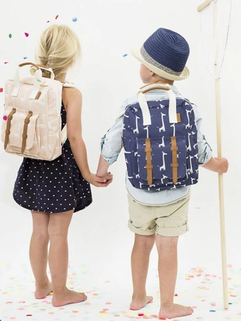 Sac à dos bébé girafe bleu marine   Bleu