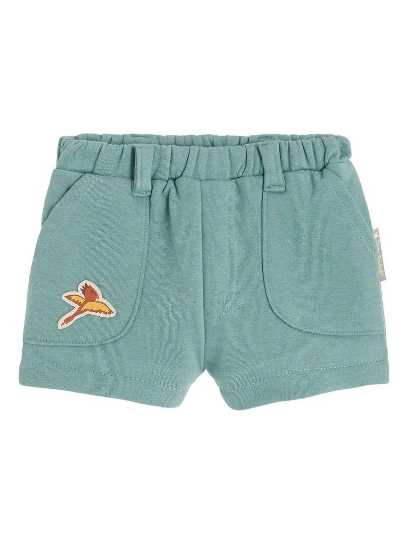 Short fille en molleton contenant du coton bio Confettis Vert
