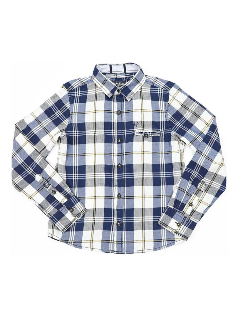 Chemise manches longues carreaux TUDINOX J Bleu marine