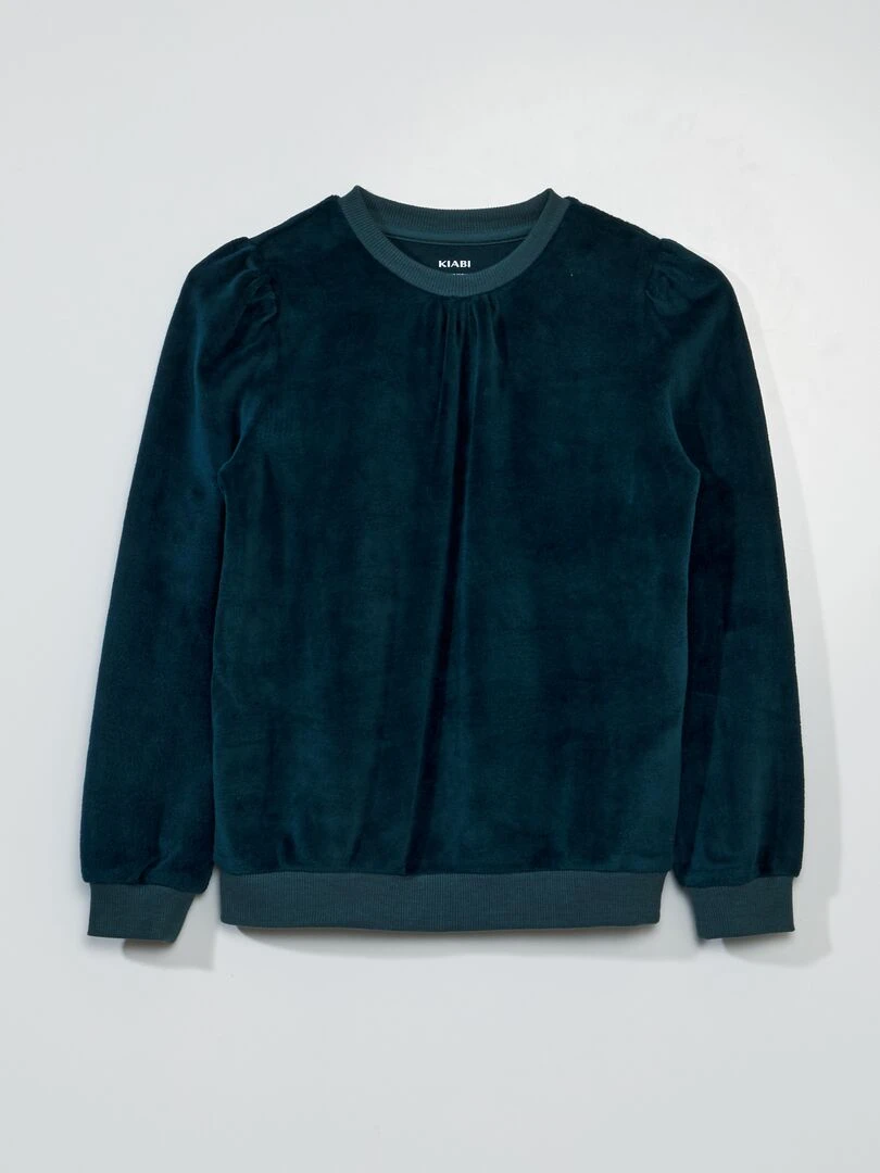 Sweat en velours vert