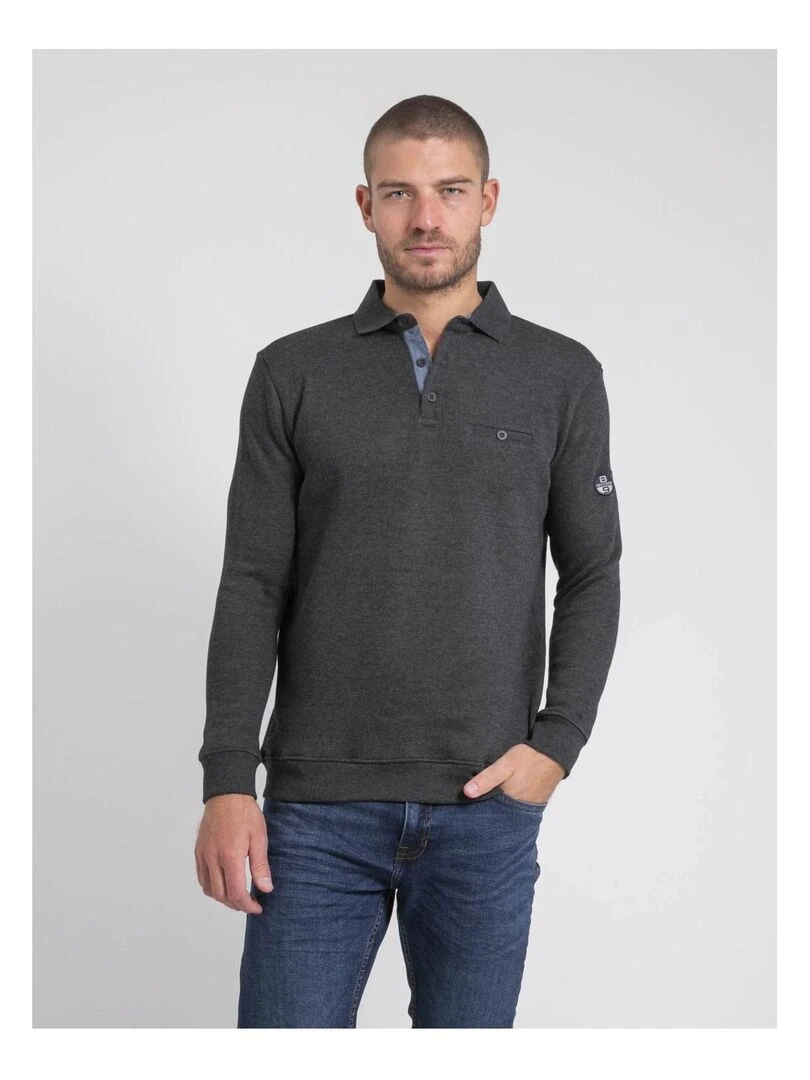 Sweat col polo WIREX Noir