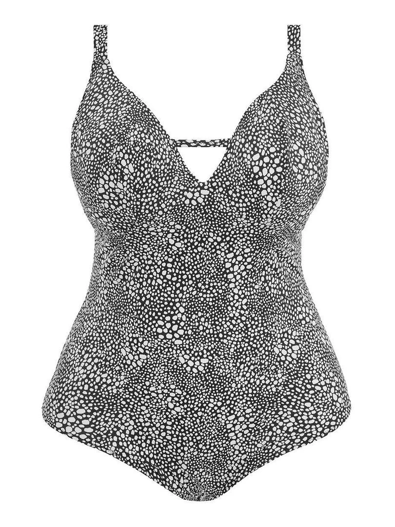 Maillot 1 pièce grande taille sans armatures Pebble cove   Noir