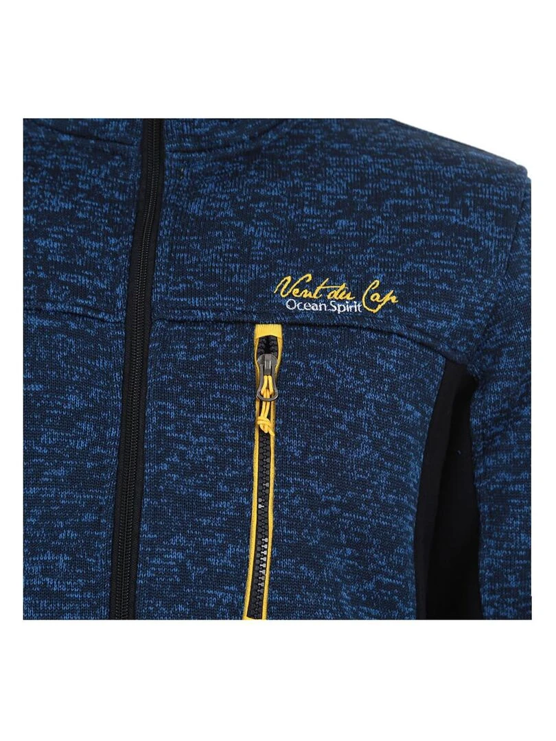 Blouson polaire homme CALASKA   VENT DU CAP   Bleu marine