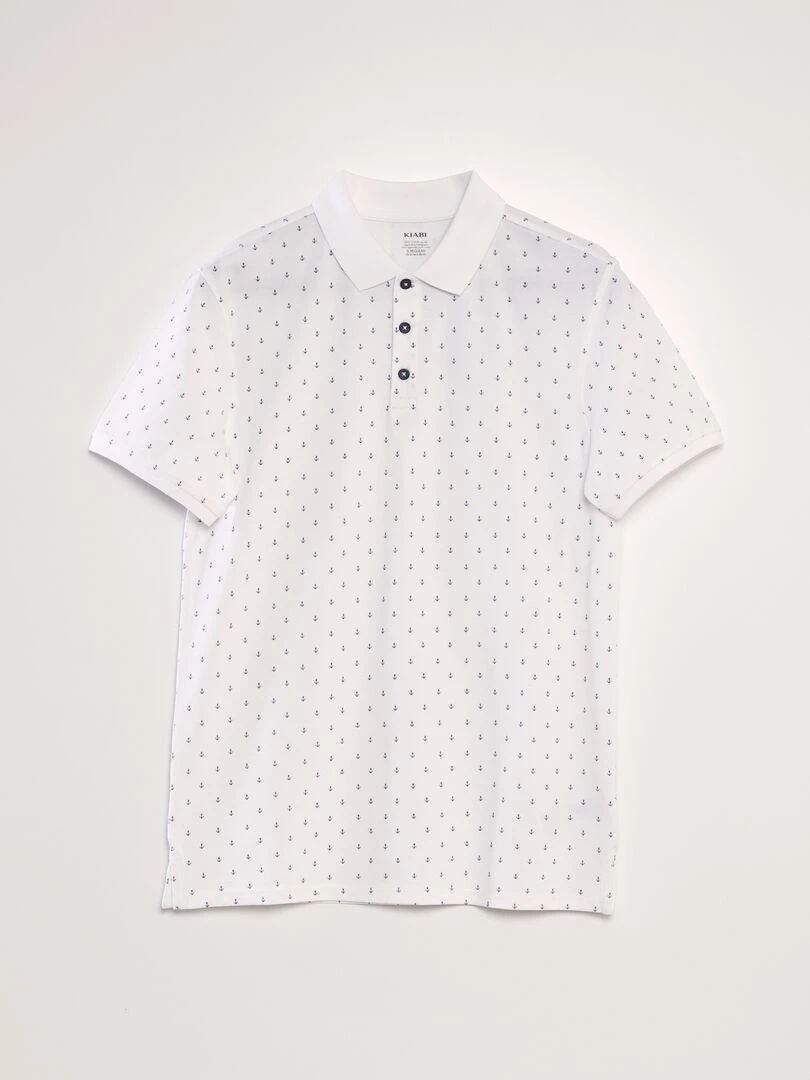 Polo fantaisie Blanc