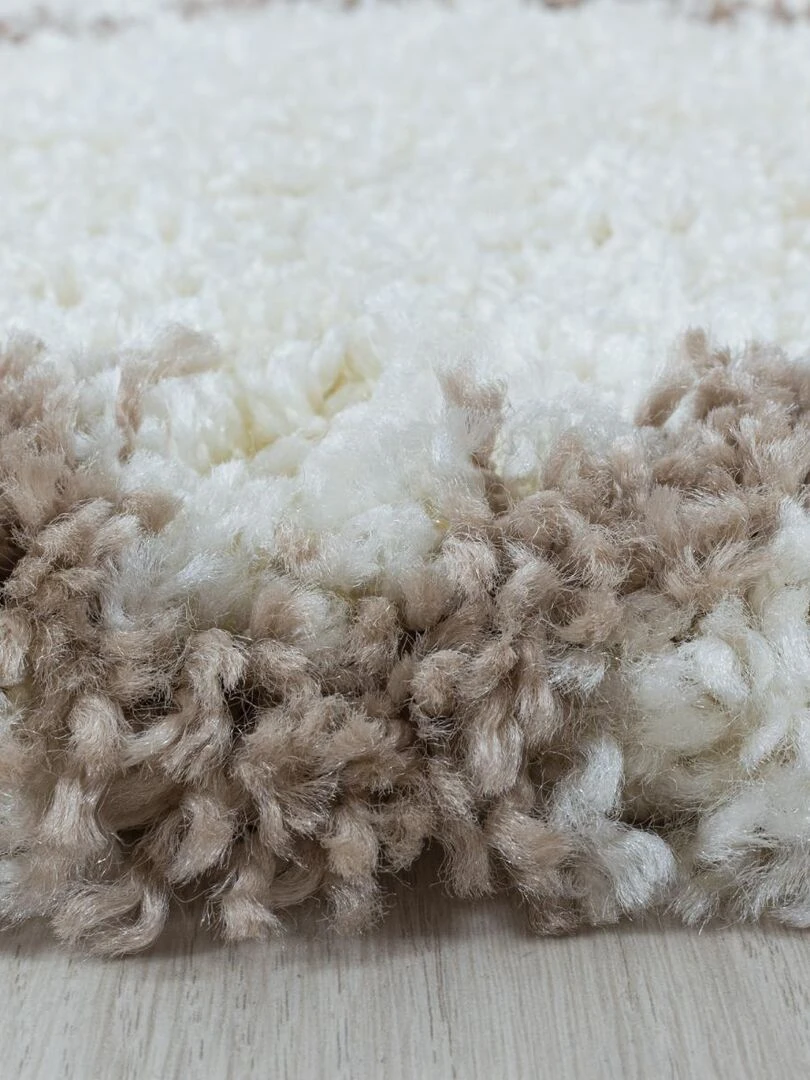 Tapis berbère style SHAGGY A OEKO TEX®   Ecru