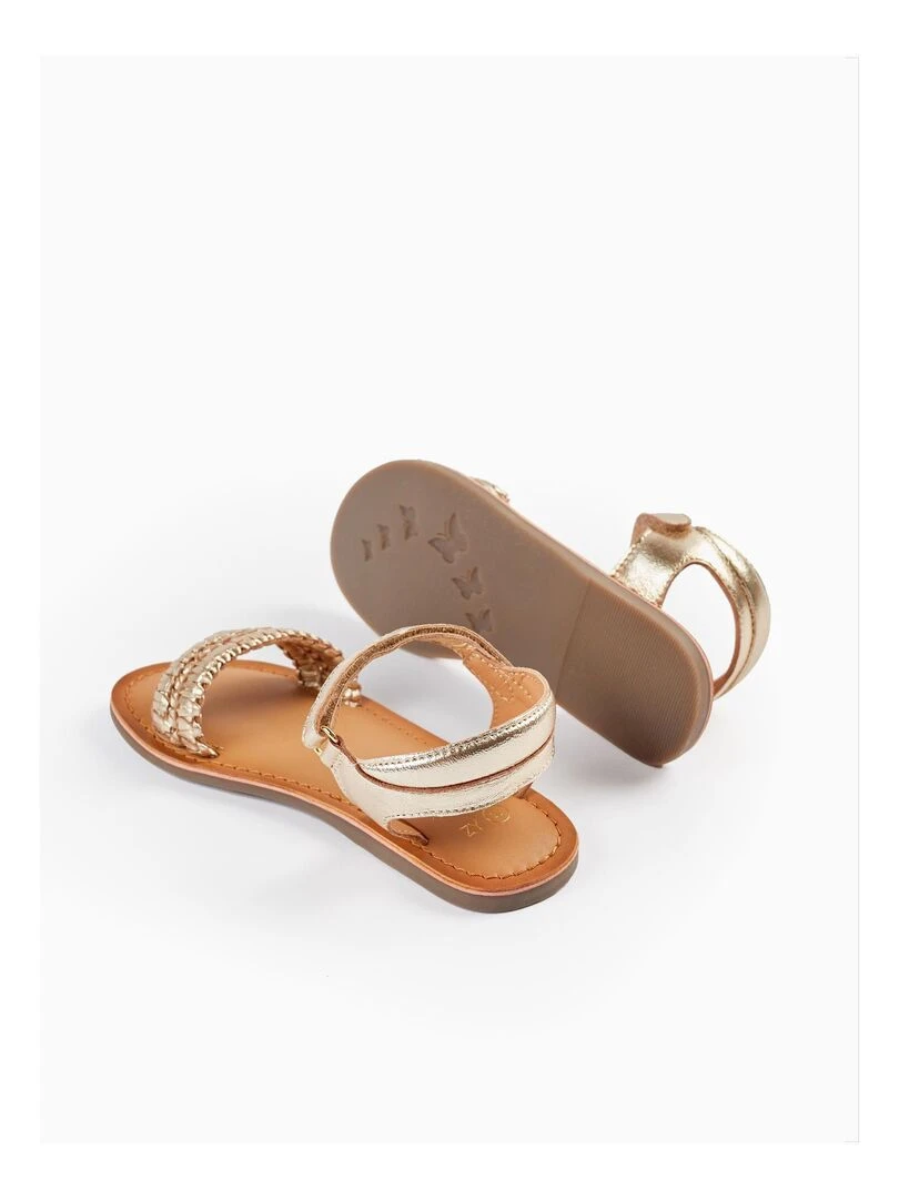 Sandales en cuir pour fille  CÉRÉMONIE   Or rose