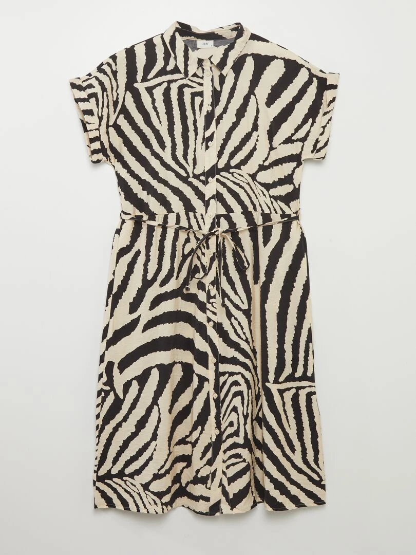 Robe longue type chemise 'JDY' NOIR