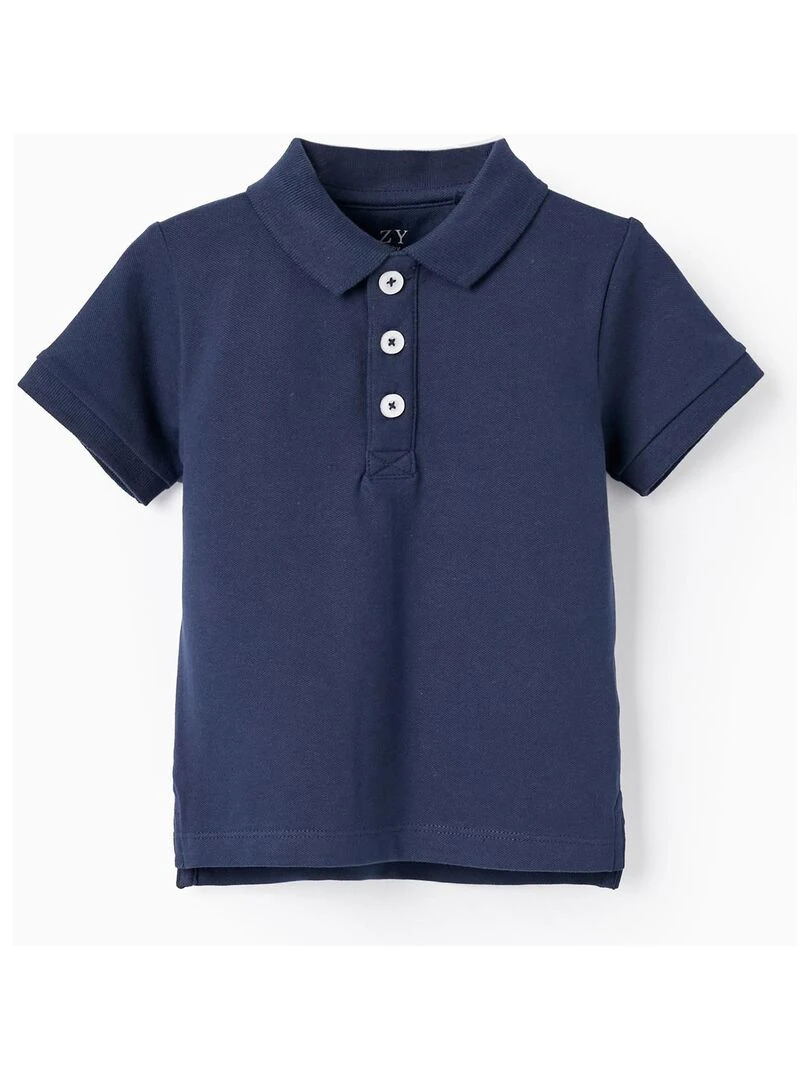 Polo à manches courtes en piqué de coton pour bébé garçon manches courtes MATISSE Bleu foncé