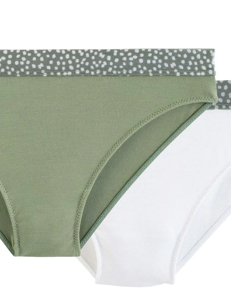 Lot de 2 slips TARA Morgan Junior Vert