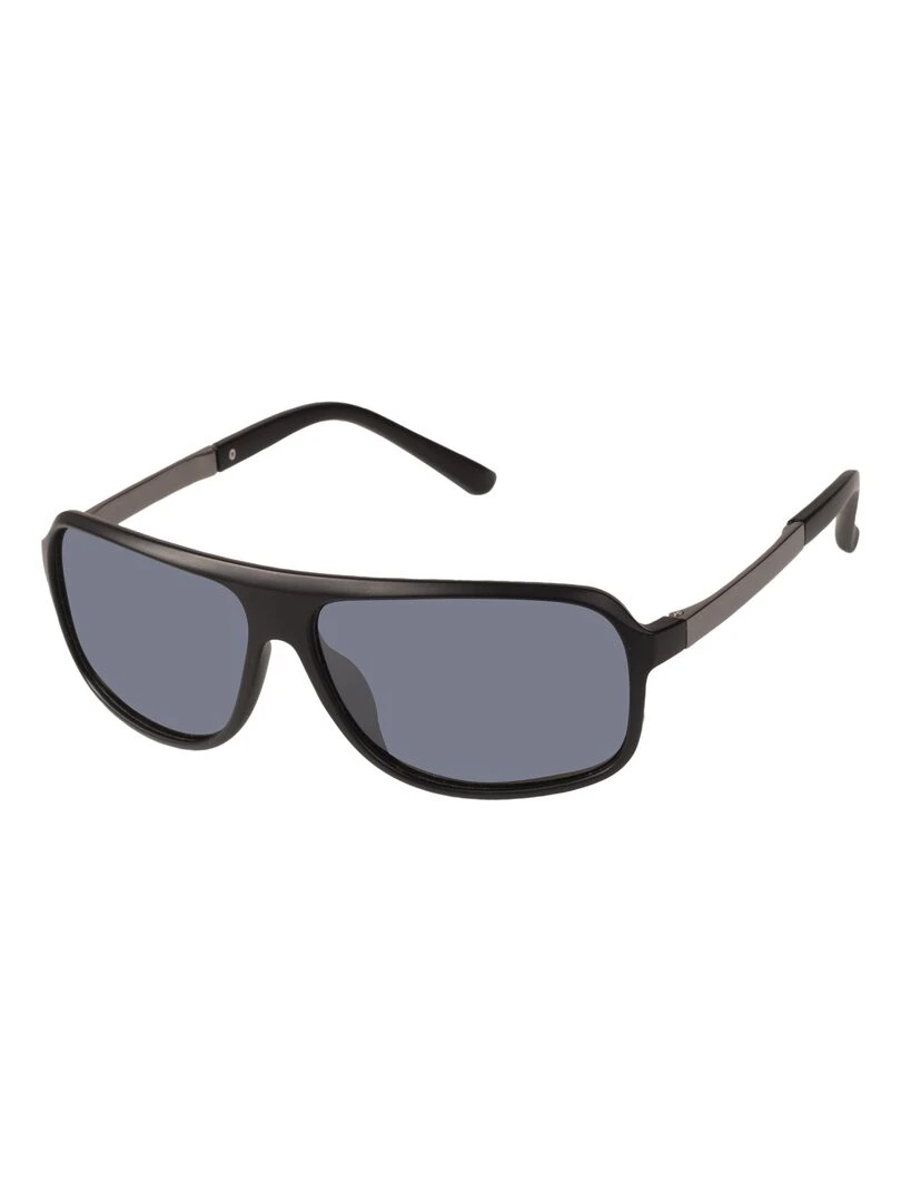 Lunettes de soleil mixte Rectangulaire Noir Noir