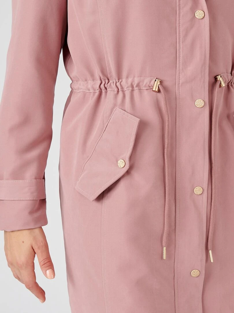 Parka longue toucher doux   Damart   Rose