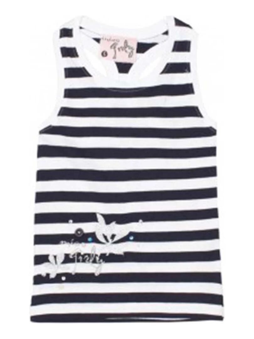 Débardeur fille FLO MISS GIRLY Bleu marine