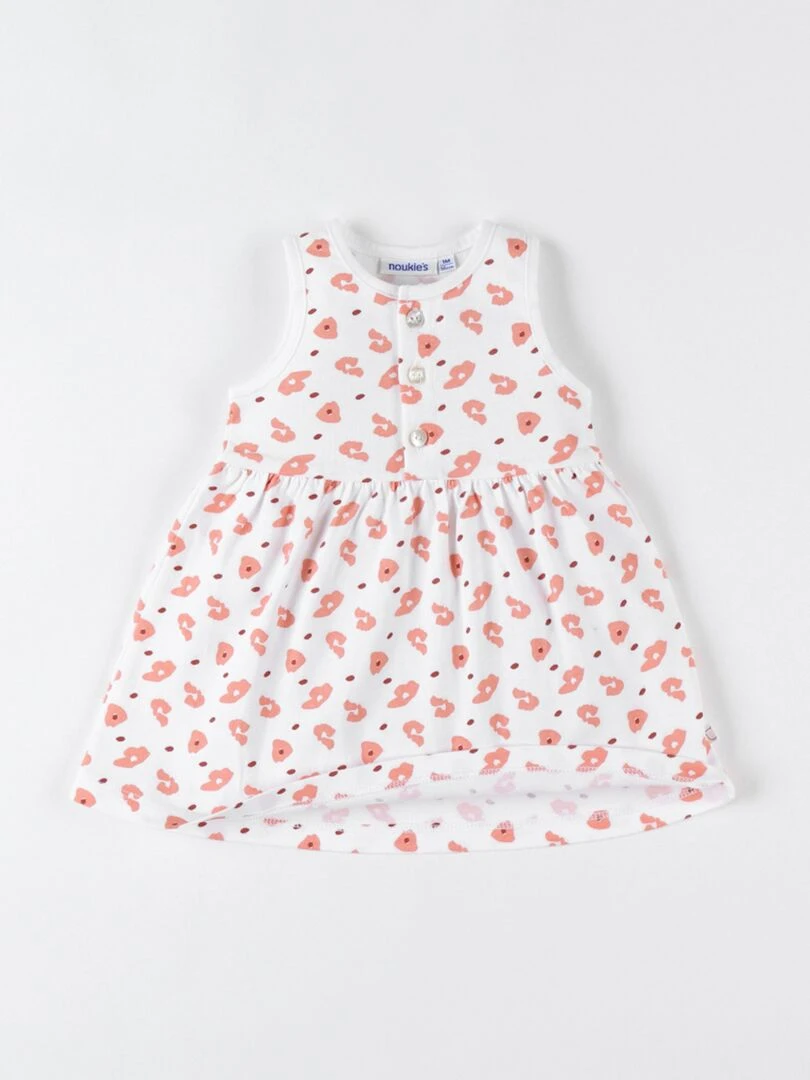 Robe à imprimé léopard  écru/rose   Noukie's   Rose