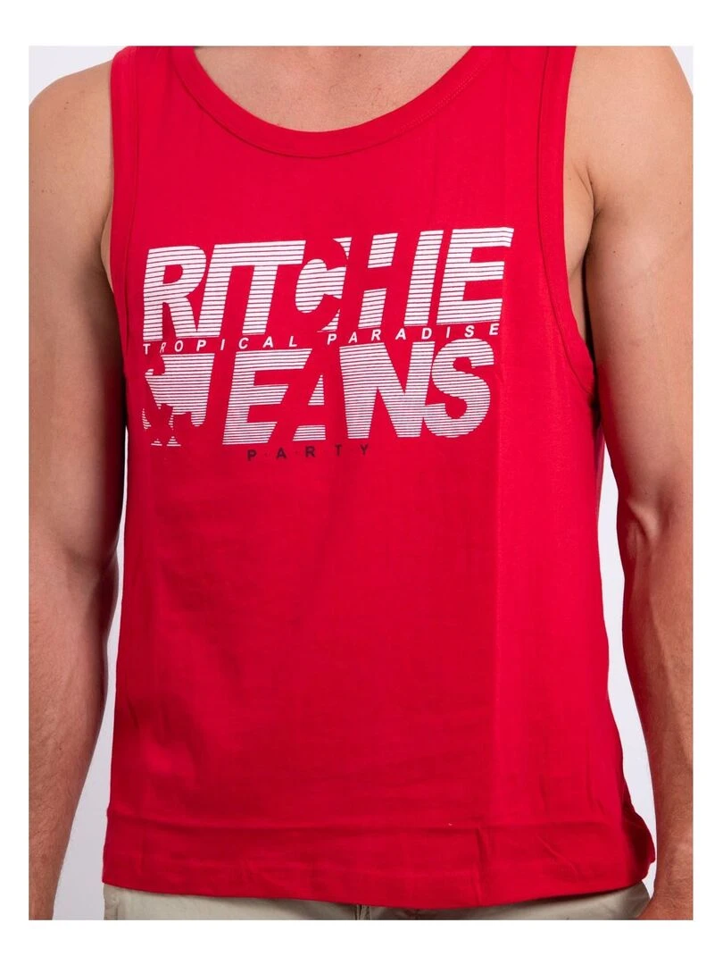 Débardeur col rond pur coton NIPAVEL   Rouge