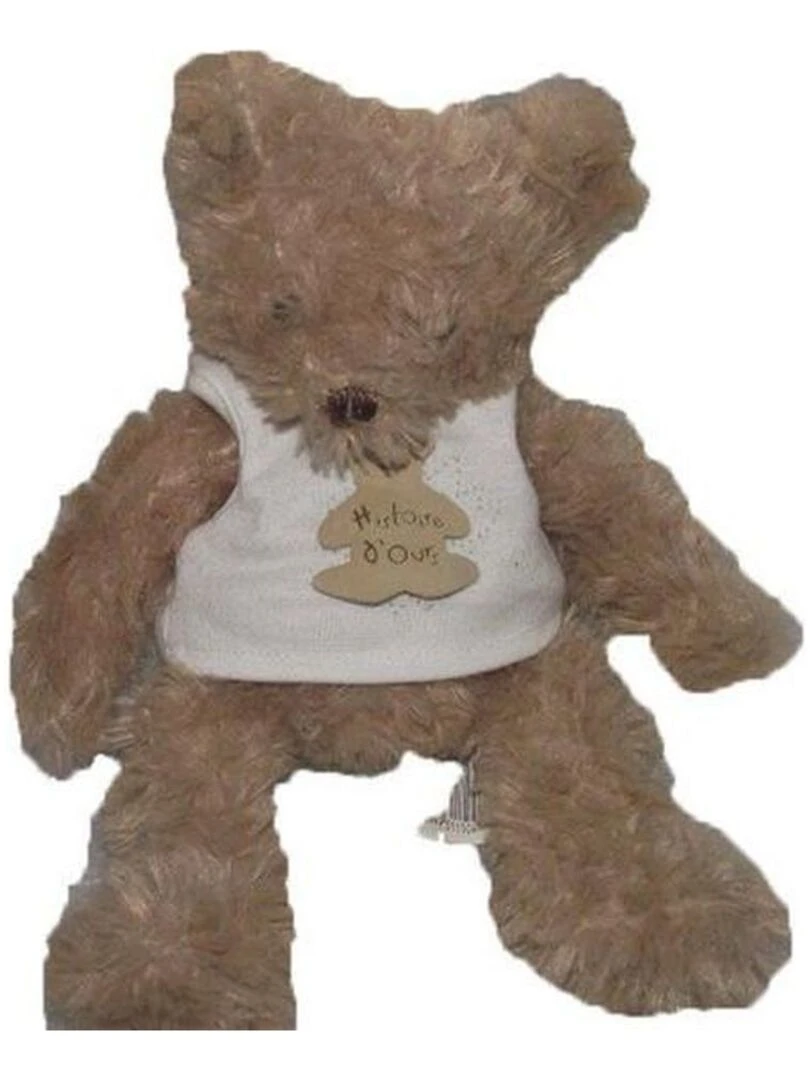doudou Histoire d'ours Ours Marron tee shirt blanc a habiller HO1150 Pantin Marron